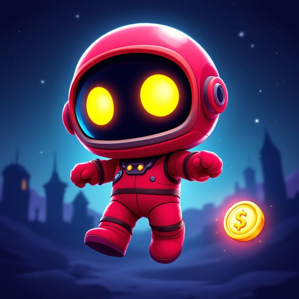 Astronaut with coin
